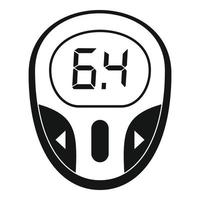 Glucose meter icon, simple style vector