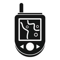 icono de dispositivo gps, estilo simple vector