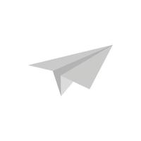 Paper plane icon, flat style vector