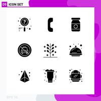 Universal Icon Symbols Group of 9 Modern Solid Glyphs of firework cracker tablets celebration off Editable Vector Design Elements