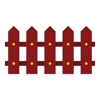 Plank fence icon, flat style. vector