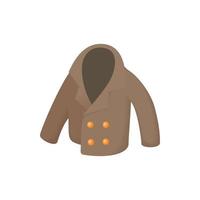 icono de chaqueta de hombre, estilo de dibujos animados vector