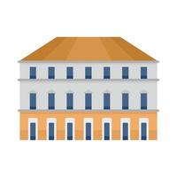 Milan building icon, flat style vector