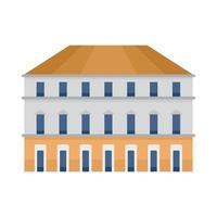 Milan building icon, flat style vector