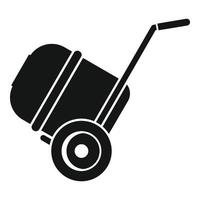 Concrete mixer icon, simple style vector