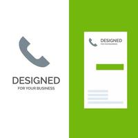 Call Phone Telephone Mobile Grey Logo Design and Business Card Template vector