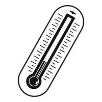 Fever thermometer icon, simple style vector