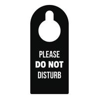 Do not disturb tag icon, simple style vector