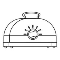 icono de tostadora clásica, estilo de esquema vector