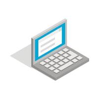 Laptop icon, isometric 3d style vector