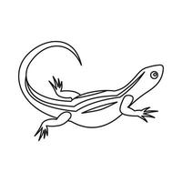 Lizard icon, outline style vector