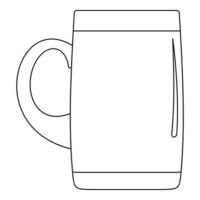 Pint of beer icon, outline style. vector