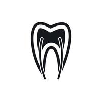 Tooth cross section icon, simple style vector