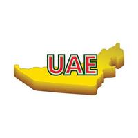 Map of UAE icon, cartoon style vector