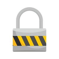 Big lock icon, flat style vector