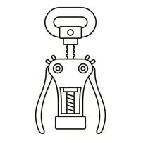 Old bottle opener icon, outline style vector