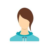 Woman icon in flat style vector