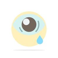 ojo caído ojo triste resumen círculo fondo plano color icono vector