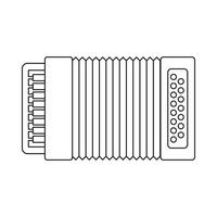 Accordion icon, outline style vector