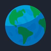 Earth globe icon, cartoon style vector