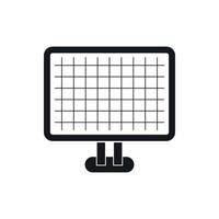 icono de monitor de computadora, estilo simple vector