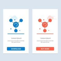 Atom Molecule Science  Blue and Red Download and Buy Now web Widget Card Template vector