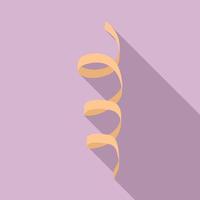 Gold serpentine icon, flat style vector