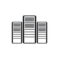 Database servers icon, simple style vector