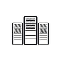 Database servers icon, simple style vector