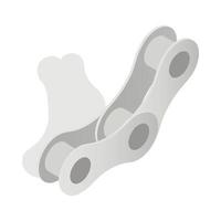 Bicycle chain links icon, isometric 3d style vector