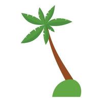 Palm tree icon, flat style vector