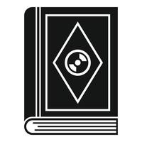 Magic old book icon, simple style vector