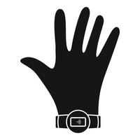 Nfc wrist band icon, simple style vector