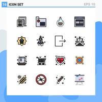 16 Creative Icons Modern Signs and Symbols of website site records layout spray Editable Creative Vector Design Elements