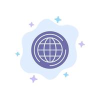 World Globe Big Think Blue Icon on Abstract Cloud Background vector