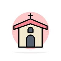 Church Celebration Christian Cross Easter Abstract Circle Background Flat color Icon vector