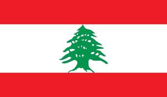 imagen de la bandera de líbano vector