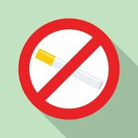 No smoking cigarette icon, flat style vector