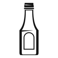 icono de botella de ketchup de tomate, estilo simple vector