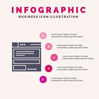 File Browser Computing Code Infographics Presentation Template 5 Steps Presentation vector