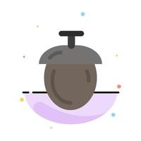 Forest Nuts Seeds Abstract Flat Color Icon Template vector