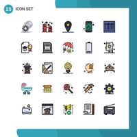 Set of 25 Modern UI Icons Symbols Signs for code more holidays information star Editable Vector Design Elements