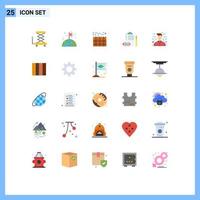Set of 25 Modern UI Icons Symbols Signs for development control estate checklist quality control Editable Vector Design Elements
