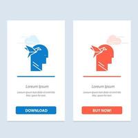 Imagination Form Imagination Head Brian  Blue and Red Download and Buy Now web Widget Card Template vector