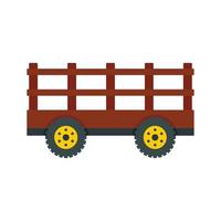 Farm tow icon, flat style vector