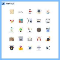 25 Creative Icons Modern Signs and Symbols of menu coffee shop number coffee server hosting Editable Vector Design Elements