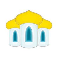 Domes of the church icon, cartoon style vector