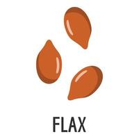 Flax icon, flat style vector