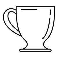 Coffee mug icon, outline style vector