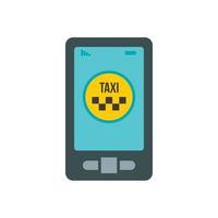 Smartphone with taxi service application icon vector